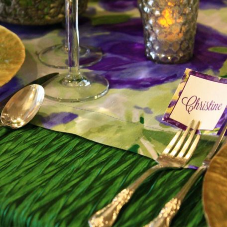 Grass Rhythm Table Linen With Giverny Table Runner