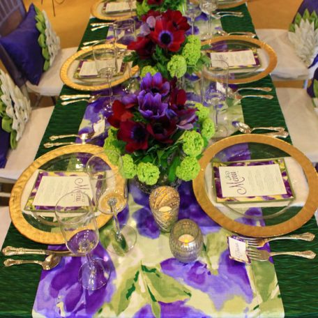 Grass Rhythm Table Linen With Giverny Table Runner