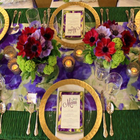 Grass Rhythm Table Linen With Giverny Table Runner