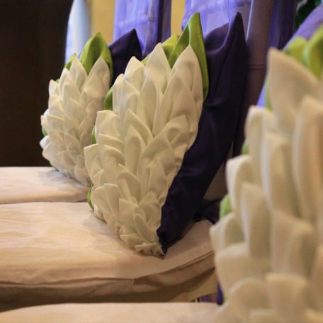 Custom Pillows to match tablescape. Call us at 877-200-2424 for details on Custom products for your event!