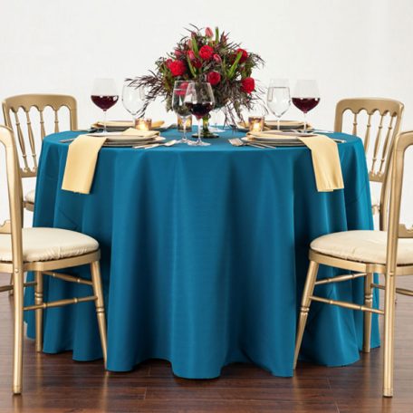 Peacock Faille Tablescape