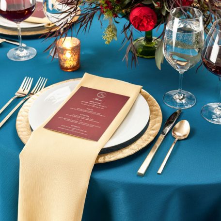 Peacock Faille Tablescape