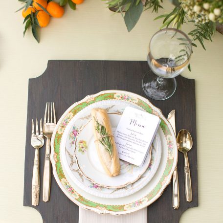 Pear Faille Tablescape