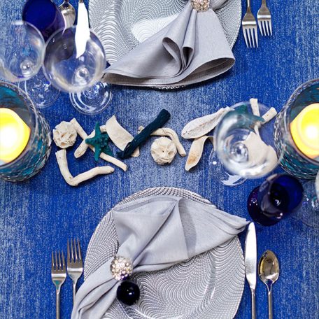 Sapphire Ombre Tablescape