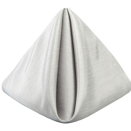 Silver Shantung Dinner Napkin