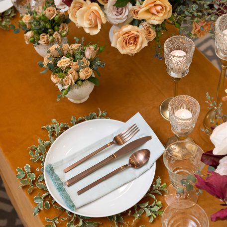 Tumeric Velvet Table Linen