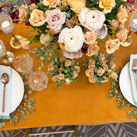 Tumeric Velvet Table Linen