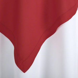 Red Classic Hemstitch Overlay