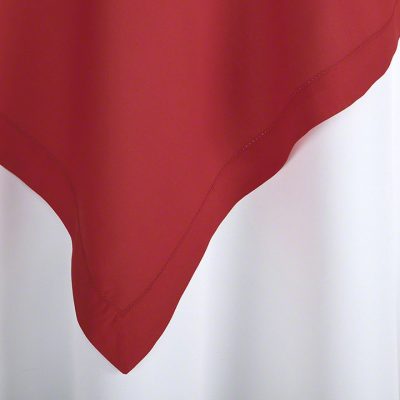 Red Classic Hemstitch Overlay