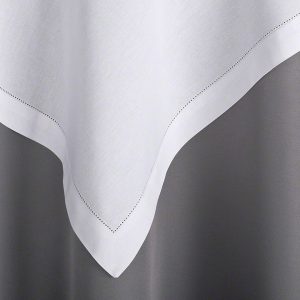 White Classic Hemstitch Overlay