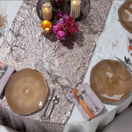 Mercury Sequin Tablescape