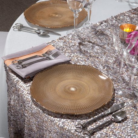 Mercury Sequin Tablescape