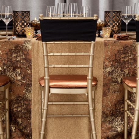 Copper Birch Tablescape with Gold Cotier Table Runner