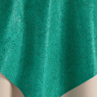 Green Jade Santa Fe Table Overlay Rental for Events