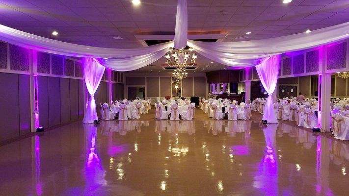 Rent Draping and LED Uplighting in Michigan for Weddings and Special Events.