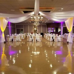Rent Draping and LED Uplighting in Michigan for Weddings and Special Events.