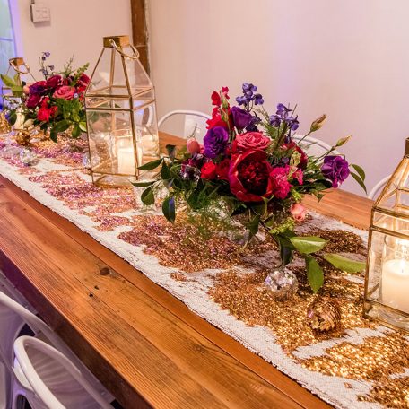 Gold Mermaid Flip Sequins Table Linen and Runner Rentals - Rent Nationwide