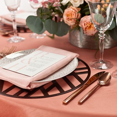 Bronze Edge Metal Placemat Charger Rental