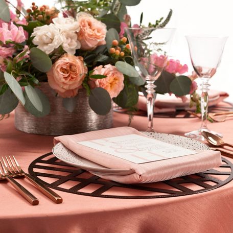 Bronze Edge Metal Placemat Charger Rental