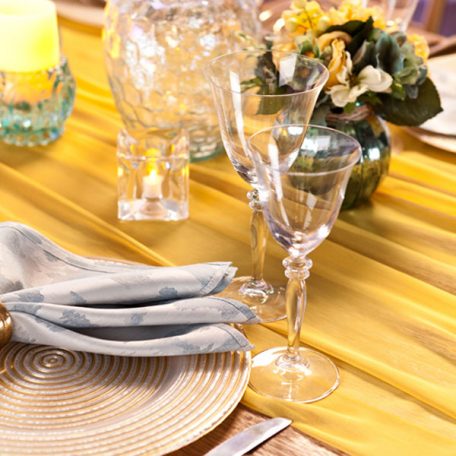 Daffodil Yellow Graceful Table Drape