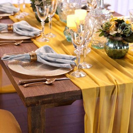 Daffodil Yellow Graceful Table Drape