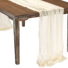 This elegant Ivory Graceful table drape is one of several unique Gracefuls available in the Fabulous Events selection of table drapes and other linen rentals. Use it to create effortless beauty for your tables, and combine it with our other linen designs for a truly original theme. Rent it here today. 877-200-2424