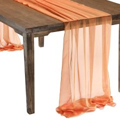 This elegant Mandarin Graceful table drape is one of several unique Gracefuls available in the Fabulous Events selection of table drapes and other linen rentals. Use it to create effortless beauty for your tables, and combine it with our other linen designs for a truly original theme. Rent it here today. 877-200-2424