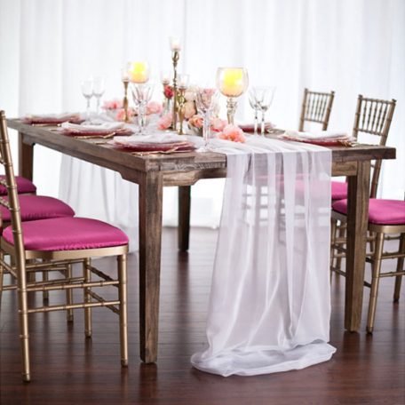 White Graceful Table Drape