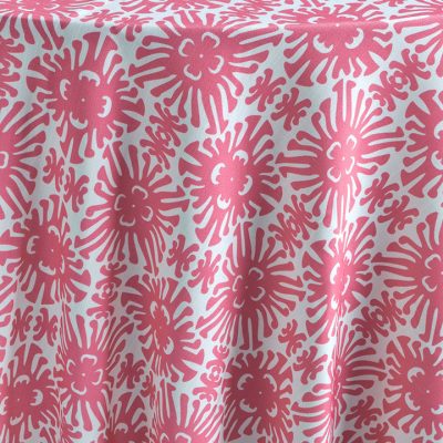 Featuring a vibrant pink, Watermelon Cay is the epitome of sophistication and exotic resort ambience, no matter what the location. Cheerfully light and bright, this linen is a statement choice. Part of the Palm Beach Chic collection, Watermelon Cay is the perfect expression of beach chic. Browse the entire collection today.