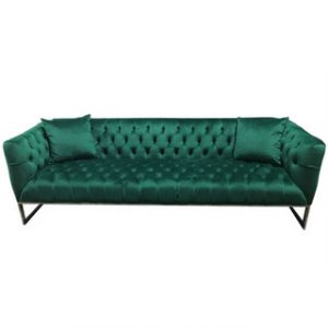 Rent our Emerald Green Ethan Sofa for your next event. This is the perfect piece for your soft seating. Rent it here today from Fabulous Events.