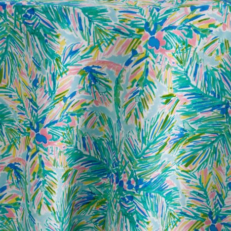 Isla Vista is a delightfully fresh and fun linen. The color and the pattern evoke memories palm trees and bright pink hibiscuses sifting in the breeze. This jubilant beach-side pattern, Part of the Palm Beach Chic collection, will turn heads at any stylish affair. Browse the entire collection today!
