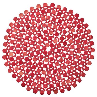 The Red Beaded Placemat injects drama and vibrancy to any table design with radiant red bamboo beads. This placemat is perfect for drawing focus to your table design in the simplest, most elegant way. Rent it here today.