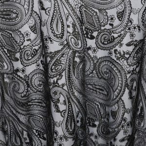 Rent paisley lace overlays from Fabulous Events. We have one of the largest selections of rental table linens, chair covers, napkins & chargers.