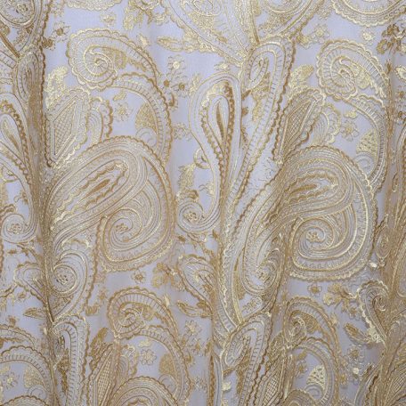 Gold Paisley Lace shown over White Classic Poly