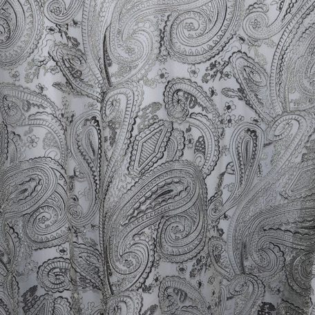 Silver Paisley Lace shown over White Classic Poly