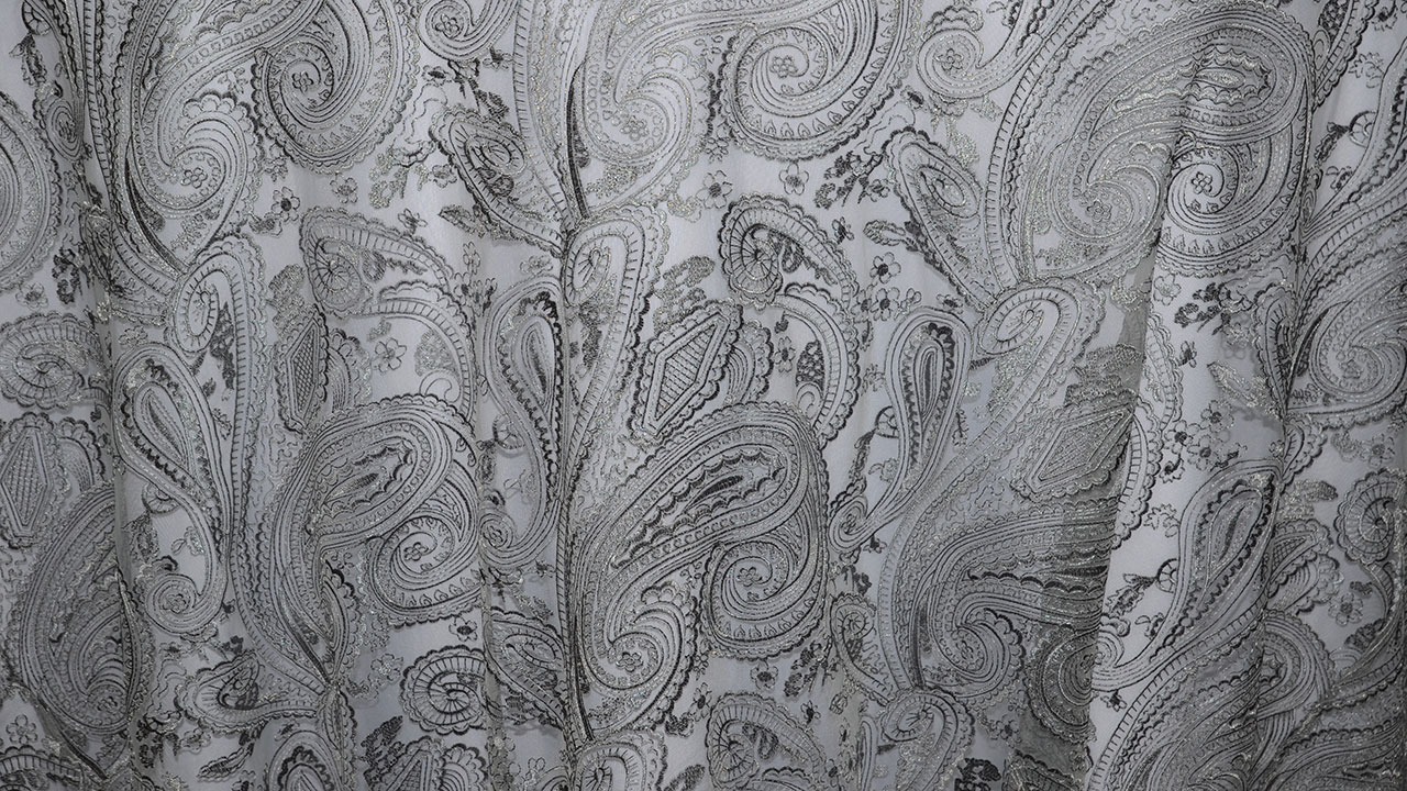 Silver Paisley Lace Overlays for Rental | Weddings & Events | Fabulous ...