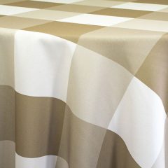 Rent Beige Khaki Plaid Linens for Parties and Special Events from Fabulous Events