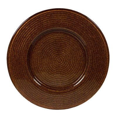 Copper Helix Glass Charger Plate Rental for Events
