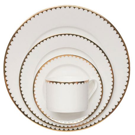 Rent Dinnerware for all occasions in White and Gold