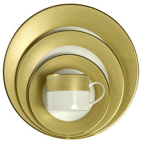 Gold Lines Dinnerware Rentals in Michigan and Ohio