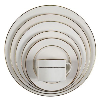 Rent Ivory and Gold Dinnerware for Parties and Special Events.