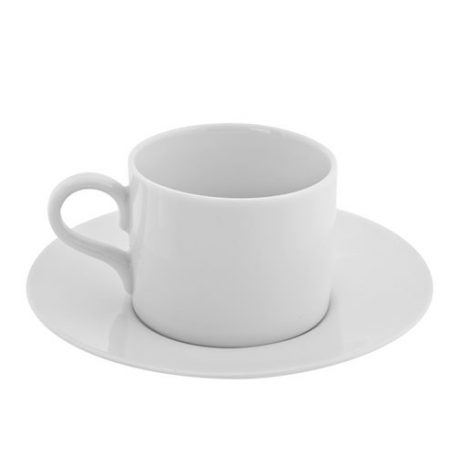 Royal White Demitasse Cup and Saucer