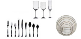 Rentfro our vast collection of tabletop accessories from china to glassware and flatware. Rent from Fabulous Events