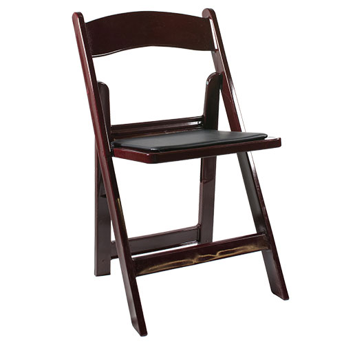 Mahogany Folding Chair Rentals Michigan Wedding Bar Bat