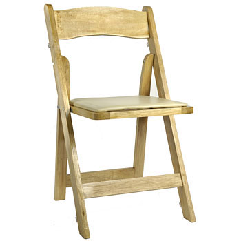 Natural Wood Folding Chair Rentals from Fabulous Events