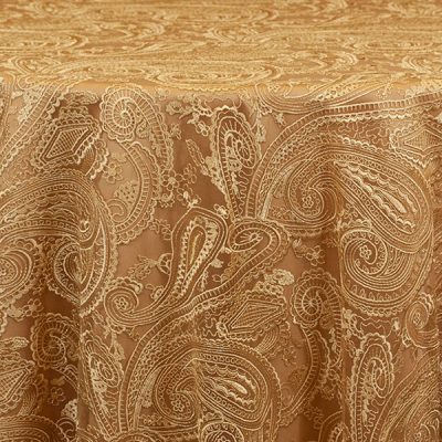 Rent Paisley Lace Sheer embroidered overlays from Fabulous Events for Weddings, Showers and Special Events.