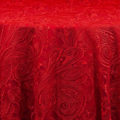 Rent Paisley Lace Sheer embroidered overlays from Fabulous Events for Weddings, Showers and Special Events.