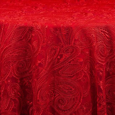 Rent Paisley Lace Sheer embroidered overlays from Fabulous Events for Weddings, Showers and Special Events.