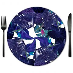Floral Glass Placemat Rental from Fabulous Events.