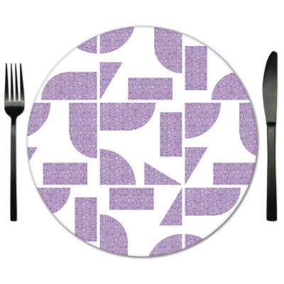 Geometric Glass Placemat Rental for Special Events